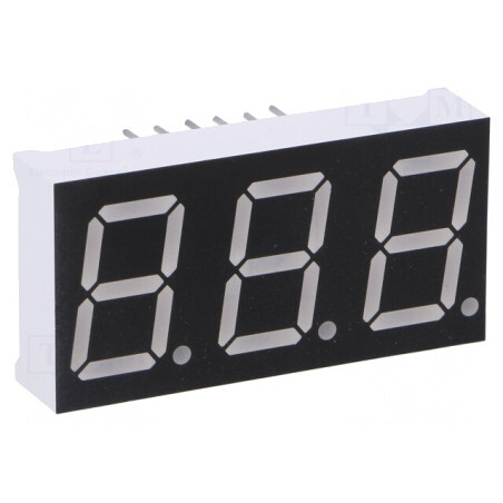 Afișaj LED 7 Segmente 14,2mm Roșu 3 Digits | Electronic-mag.ro | Componente Electronice