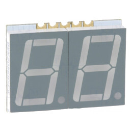 Afișaj LED 7 Segmente 14,22mm 2 Digiti Verde | Electronic-mag.ro | Componente Electronice