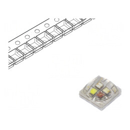 LED RGBW 3W 3030 155° 300mA