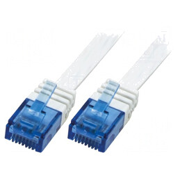 Patch Cord U/UTP Cat6 PVC Alb 0.25m | Electronic-mag.ro | Componente Electronice