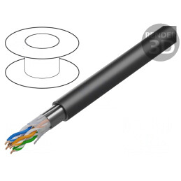 Cablu F/UTP Cat5e 305m Negru | Electronic-mag.ro | Componente Electronice