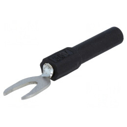 Adaptor Banană 4mm Furcă 60VDC 36A Negru | Electronic-mag.ro | Componente Electronice