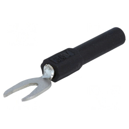 Adaptor Banană 4mm Furcă 60VDC 36A Negru | Electronic-mag.ro | Componente Electronice