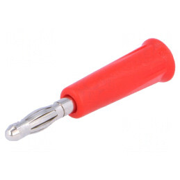 Mufă Banană 4mm Roșie 24A 60VDC | Electronic-mag.ro | Componente Electronice