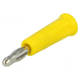 Mufă Banană 4mm Galbenă 24A 60V 46mm | Electronic-mag.ro | Componente Electronice