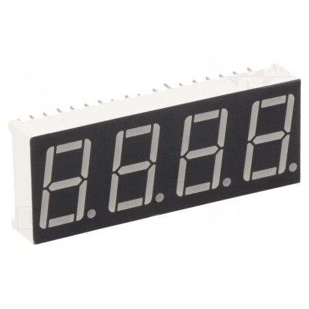 Afișaj LED 7 Segmente 14.2mm Roșu 4 Digits | Electronic-mag.ro | Componente Electronice