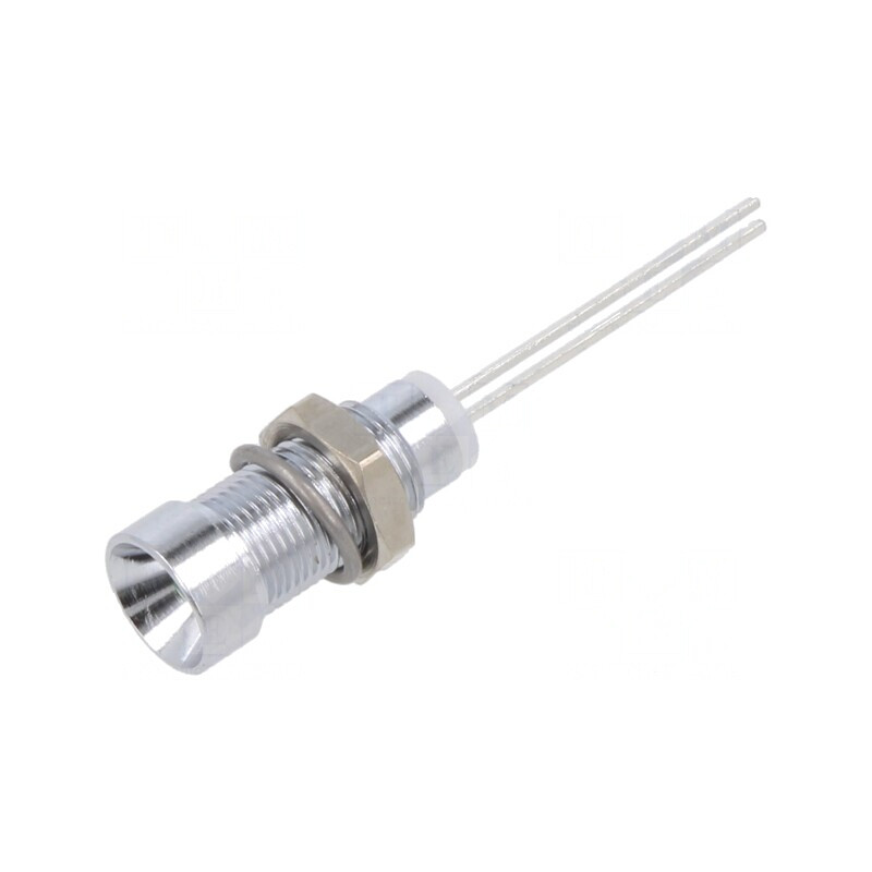 Lampă LED de Control Verde 2,2VDC Ø6mm 2pin Metal | Electronic-mag.ro | Componente Electronice