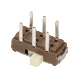 Comutator Glisant DPDT 0,3A 6V ON-ON THT pentru PCB | Electronic-mag.ro | Componente Electronice