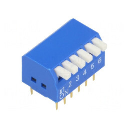 Comutator DIP-SWITCH 6 Secțiuni ON-OFF 12VDC | Electronic-mag.ro | Componente Electronice