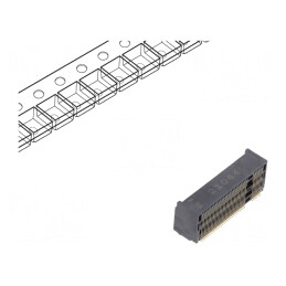 Conector M.2 (NGFF) orizontal SMT 67 pini aurii | Electronic-mag.ro | Componente Electronice