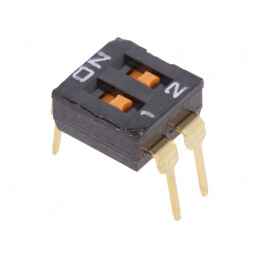 Comutator DIP-SWITCH 2 Secțiuni ON-OFF 24VDC | Electronic-mag.ro | Componente Electronice
