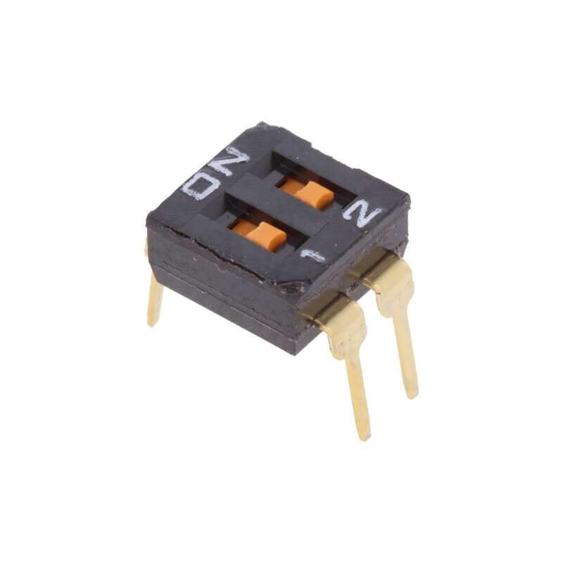 Comutator DIP-SWITCH 2 Secțiuni ON-OFF 24VDC | Electronic-mag.ro | Componente Electronice