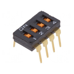 Comutator DIP-SWITCH 4 Secțiuni ON-OFF 24V | Electronic-mag.ro | Componente Electronice