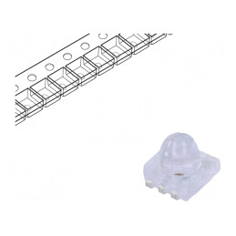 LED; SMD; 2018,PLCC6; portocalie; 29mcd; 4,8x4,8x4,33mm; 10°; 20mA