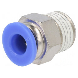 Racord Push-in Alamă Nichelată BLUELINE 15bar | Electronic-mag.ro | Componente Electronice