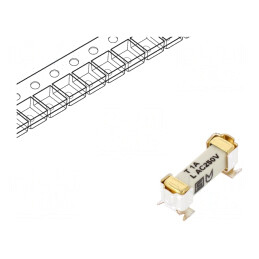 Siguranță întârziere 1A 250VAC 125VDC SMD ceramică | Electronic-mag.ro | Componente Electronice