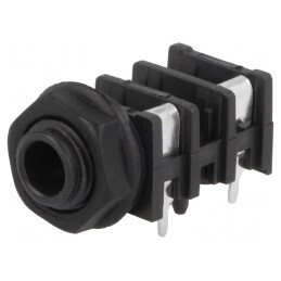Soclu Jack 6,3mm Mono cu Împământare THT | Electronic-mag.ro | Componente Electronice