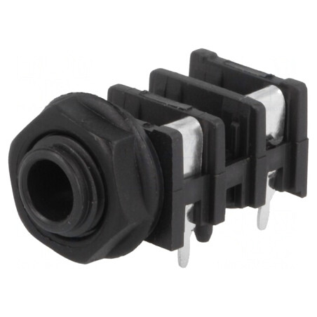 Soclu Jack 6,3mm Mono cu Împământare THT | Electronic-mag.ro | Componente Electronice