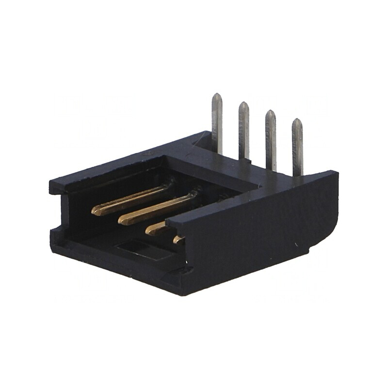 Soclu Cablu-Placă 2,54mm 4-PIN Aurit AMPMODU MOD II | Electronic-mag.ro | Componente Electronice