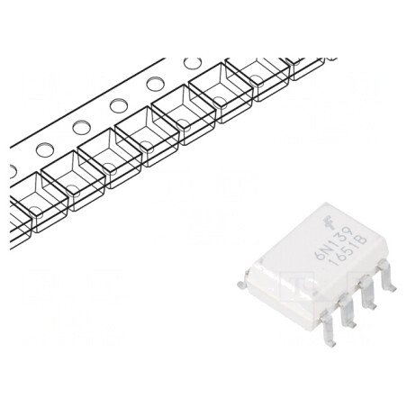 Optocuplor SMD 1 Canal 5kV Gull Wing 8 Pin | Electronic-mag.ro | Componente Electronice