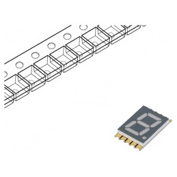 Afişaj LED 7 Segmente 10mm Alb | Electronic-mag.ro | Componente Electronice