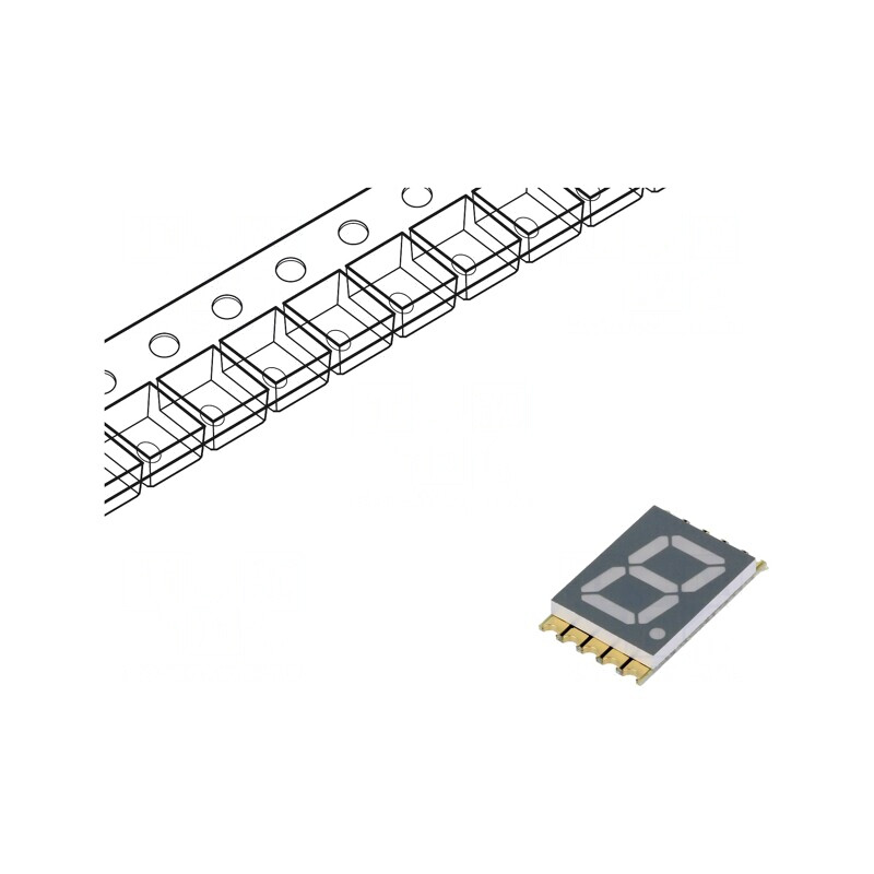 Afişaj LED 7 Segmente 10mm Alb | Electronic-mag.ro | Componente Electronice