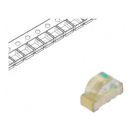 LED SMD Verde 0604 1.6x1x0.6mm 3.3-3.9V