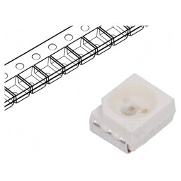 LED SMD 3528 Albastru 45-70mcd 3.5x2.8x1.9mm 120° 20mA | Electronic-mag.ro | Componente Electronice