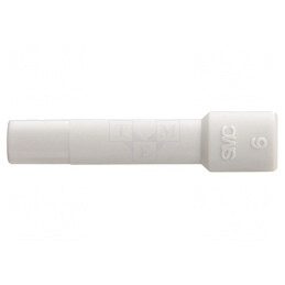 Obturator Polipropilenă Alb 39mm Ø 8mm | Electronic-mag.ro | Componente Electronice