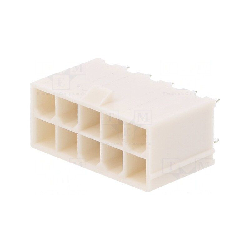 Soclu cablu-placă Mini-Fit Jr 4,2mm 10 pini drept 9A | Electronic-mag.ro | Componente Electronice
