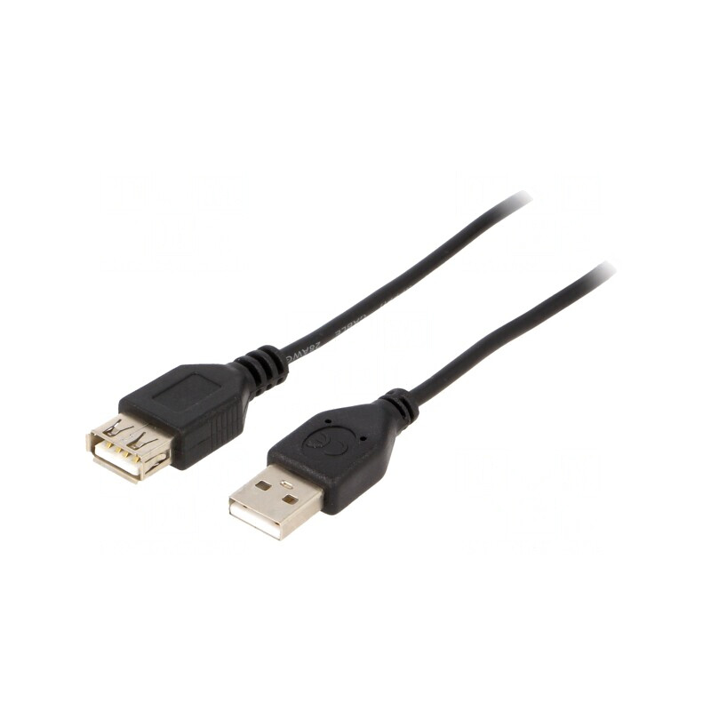 Cablu USB 2.0 A-A 0.75m Negru | Electronic-mag.ro | Componente Electronice