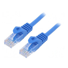 Patch cord ethernet UTP Cat6 albastru 1m | Electronic-mag.ro | Componente Electronice