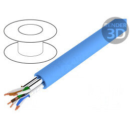 Cablu Ethernet Cat6a U/FTP Albastru 305m | Electronic-mag.ro | Componente Electronice