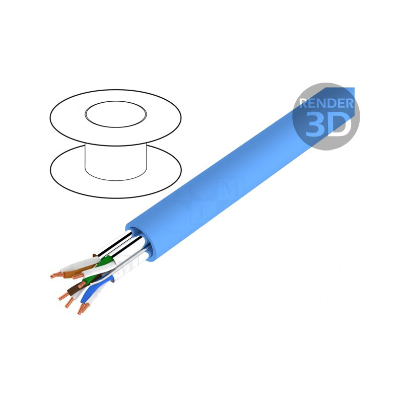 Cablu Ethernet Cat6a U/FTP Albastru 305m | Electronic-mag.ro | Componente Electronice