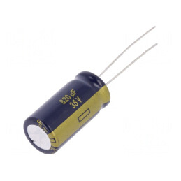 Condensator electrolitic low ESR 820uF 35V THT | Electronic-mag.ro | Componente Electronice