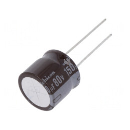 Condensator electrolitic low ESR 150uF 80V THT | Electronic-mag.ro | Componente Electronice