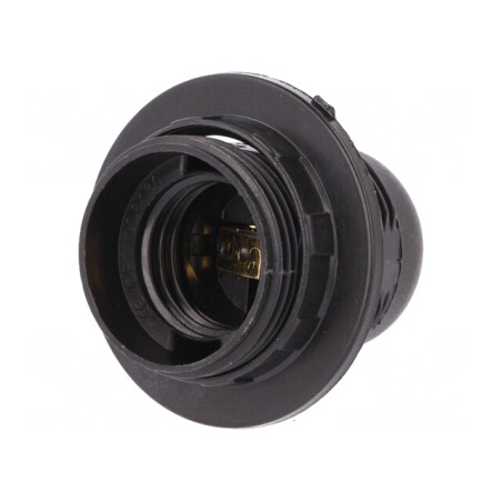 Dulie E27 cu Flanșă Neagră 41mm x 61mm | Electronic-mag.ro | Componente Electronice