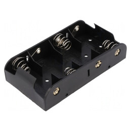 Suport Baterii 4x R14 6F22 Negru | Electronic-mag.ro | Componente Electronice