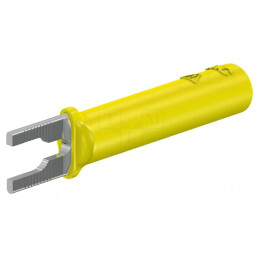 Mufă Furcă Banană 4mm 20A Galbenă | Electronic-mag.ro | Componente Electronice