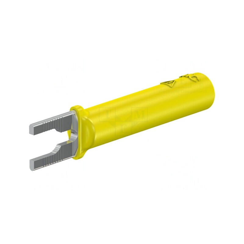 Mufă Furcă Banană 4mm 20A Galbenă | Electronic-mag.ro | Componente Electronice