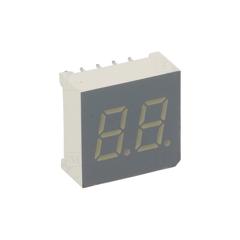 Afișaj LED 7 Segmente 7.6mm Verde 2 Digite | Electronic-mag.ro | Componente Electronice