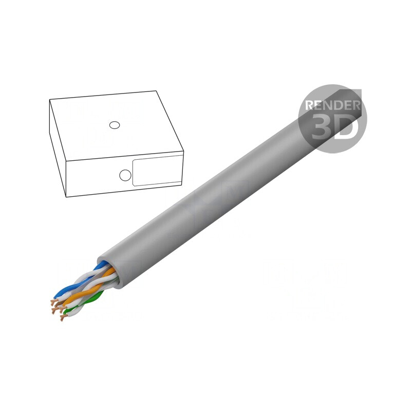 Cablu UTP Cat6a Cu LSZH Gri 5,5mm | Electronic-mag.ro | Componente Electronice
