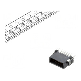 Conector PCB-PCB Tată 12-PIN 1,27mm Termoplast | Electronic-mag.ro | Componente Electronice