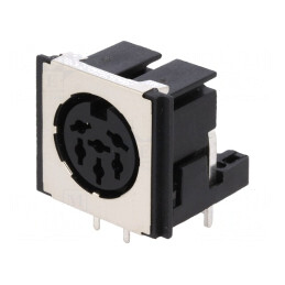 Soclu DIN Ecranat 6 Pin 90° THT | Electronic-mag.ro | Componente Electronice
