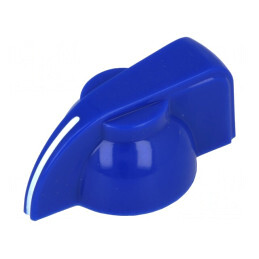 Buton rotativ albastru cu indicator 6mm Ø19,5x14mm | Electronic-mag.ro | Componente Electronice