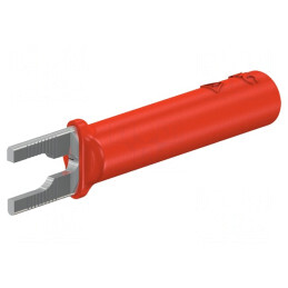 Mufă Furcă Banană 4mm 20A Roșie | Electronic-mag.ro | Componente Electronice