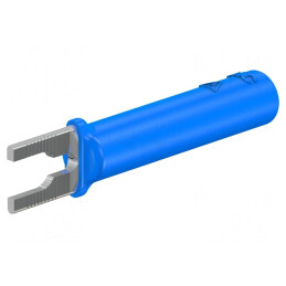 Mufă Furcă Banană 4mm 20A Albastră | Electronic-mag.ro | Componente Electronice