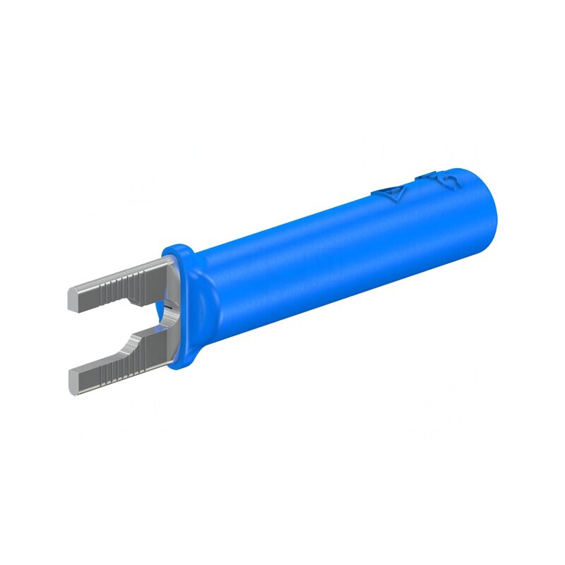 Mufă Furcă Banană 4mm 20A Albastră | Electronic-mag.ro | Componente Electronice