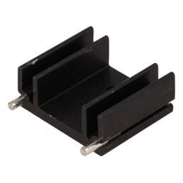 Radiator Negru TO220 25x29x12mm 15K/W | Electronic-mag.ro | Componente Electronice