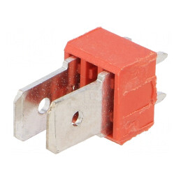 Conector Spadă 6.4mm 0.8mm THT Alamă Cositorit 500V | Electronic-mag.ro | Componente Electronice